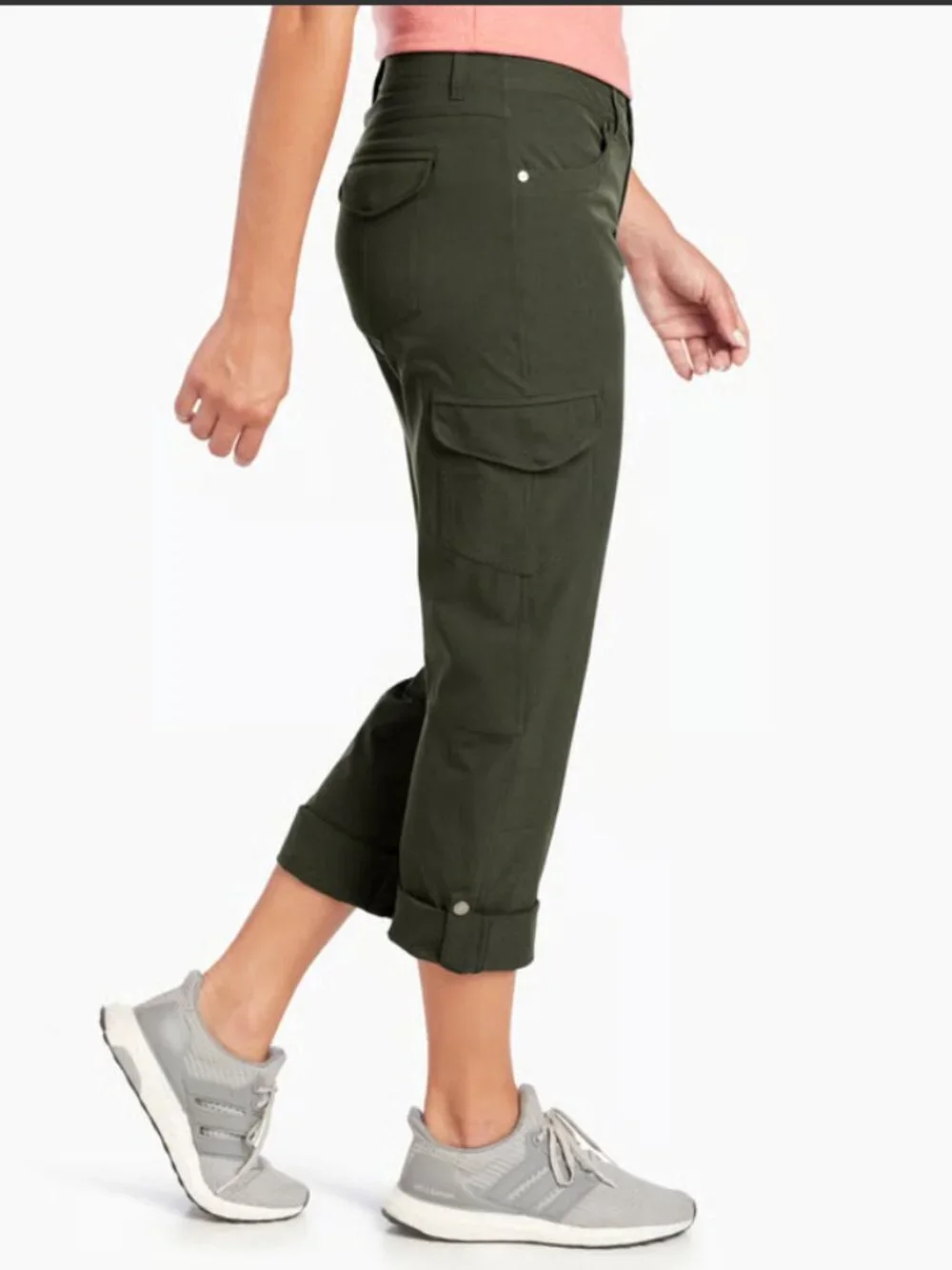 Kuhl Women's Dark Moss Green Freeflex Roll-Up Cargo Pant Size 10 Reg